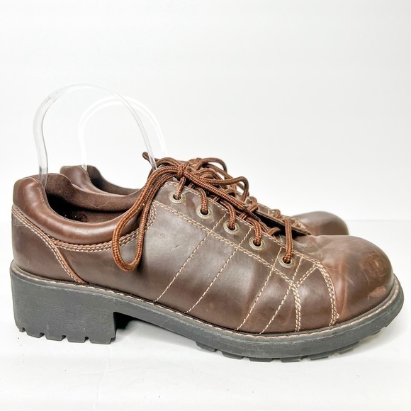 Y2K Vintage 90’s Dr. Martens Look Airwalk Brown Loafers Size 11 NWT Chunky - Picture 2 of 5